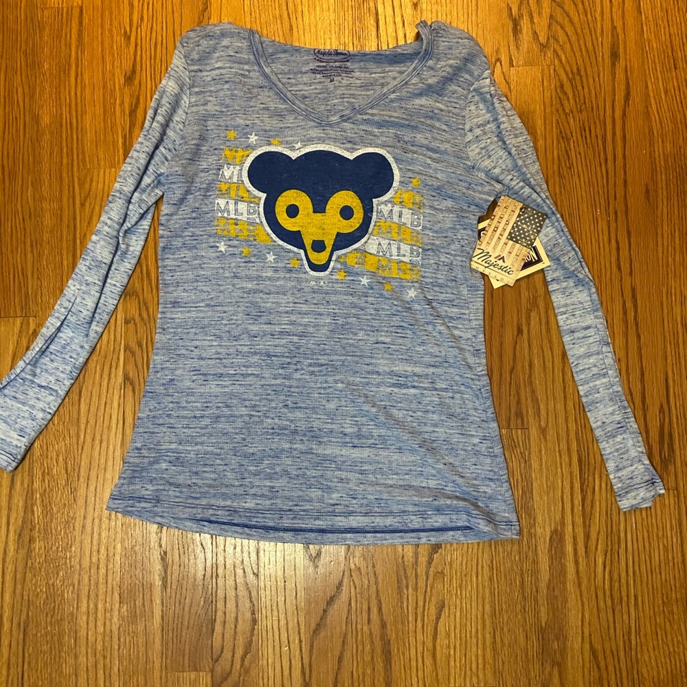 MLB Cubs Hooded Long Sleeve Shirt